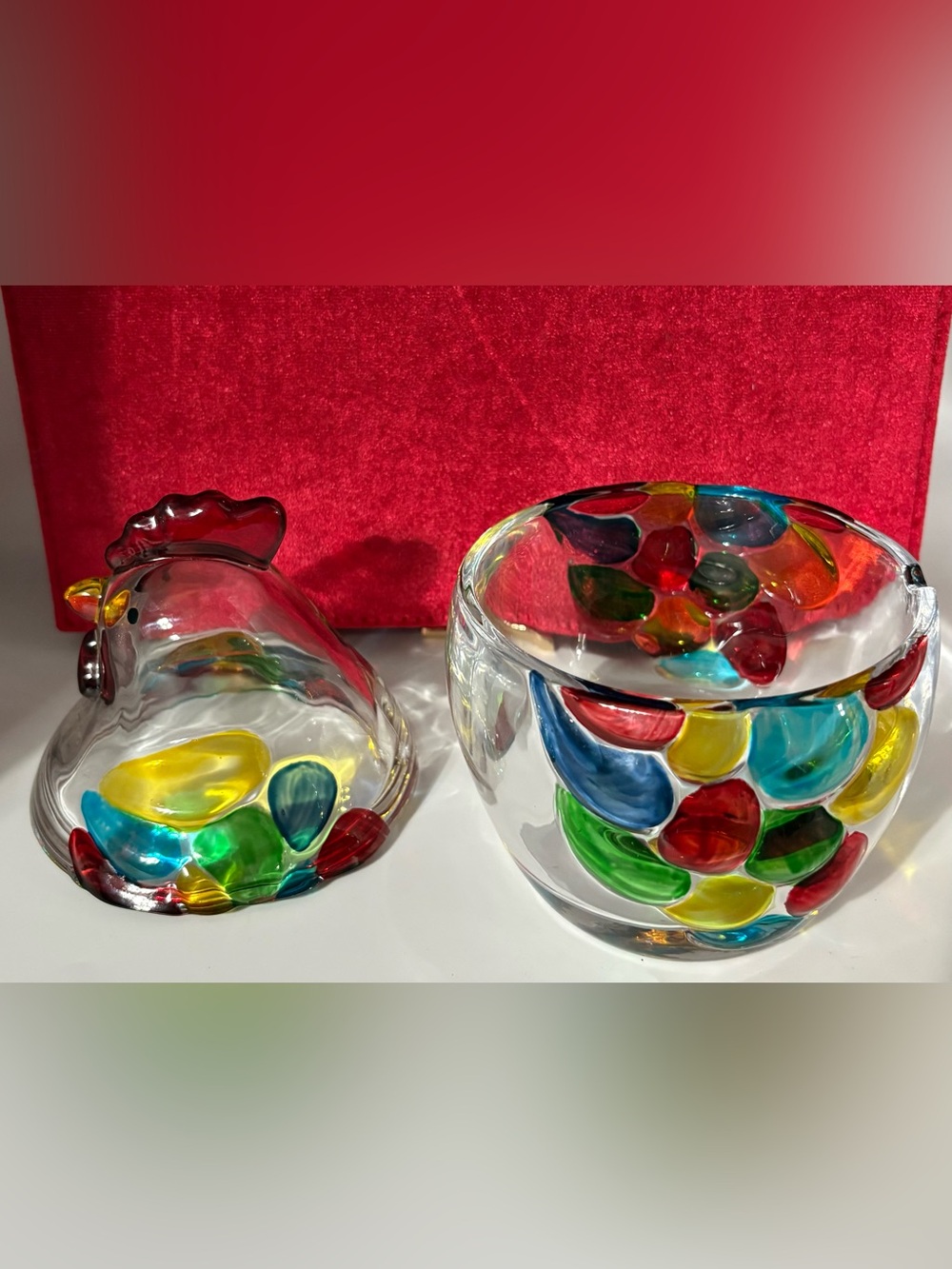 Gourmet Kitchen Glass Chicken Rooster Jar